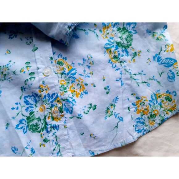 Soho Babe New York Light Blue Florals LS ButtonUp Shirt Jr. Sz Large NWT - Picture 9 of 16